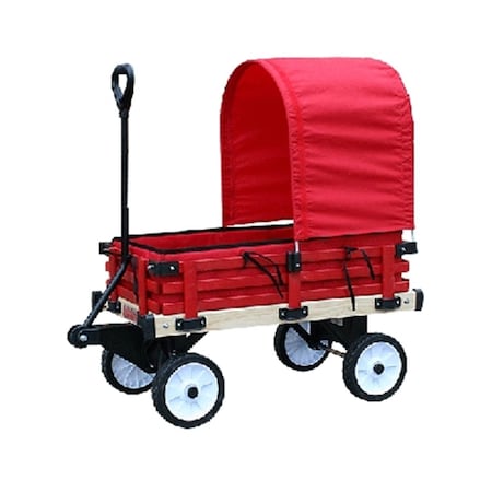 Millside Industries 16 in. x 36 in. Wooden Covered Wagon with Pads MI336688